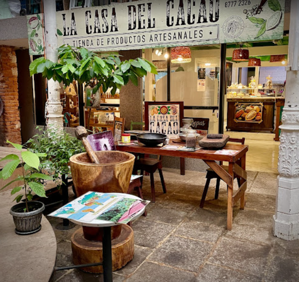 La plaza de la tienda casa del cacao